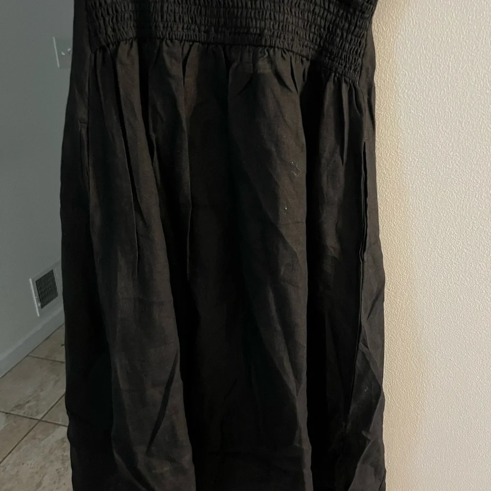 VITAMIN A PLAYA CUTOUT MIDI DRESS (linen) Large from Anthropologie - Picture 8 of 8